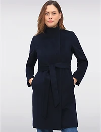 Manteaux | La maison du Manteau au Québec sophistiqué en laine mélangée zippée ceinture et grand col par Cole Haan