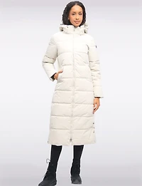 Doudoune Longue Matelassée À Coupe Droite Et Capuche Par Luhta