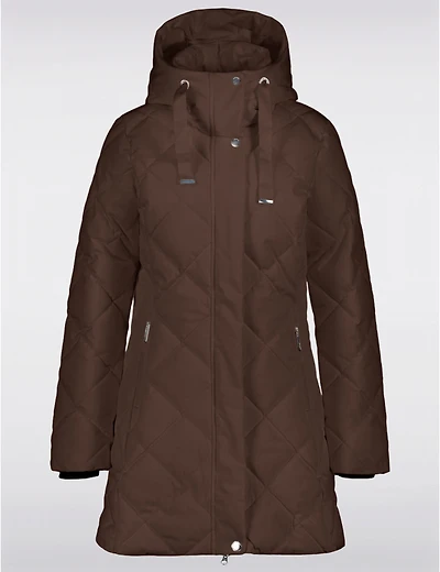 Doudoune À Capuche Matelassée en Diamant Isolante Recyclée Coupe-vent Par Luhta