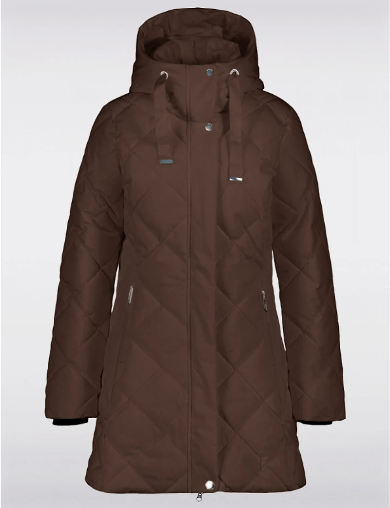 Manteaux | La maison du manteau au Québec Doudoune À Capuche Matelassée en Diamant Isolante Recyclée Coupe-vent Par Luhta