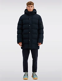 Végan Doudoune Longue Eco-Duvet Avec Capuche Rembourrée Amovible par Point Zero