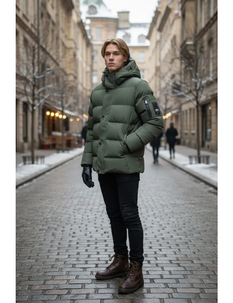 Veste Matelassée avec Ourlet Réglable et Doublure Fausse Fourrure par Point Zero