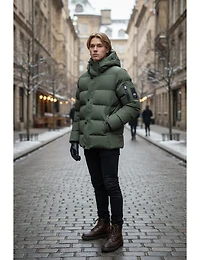 Veste Matelassée avec Ourlet Réglable et Doublure Fausse Fourrure par Point Zero