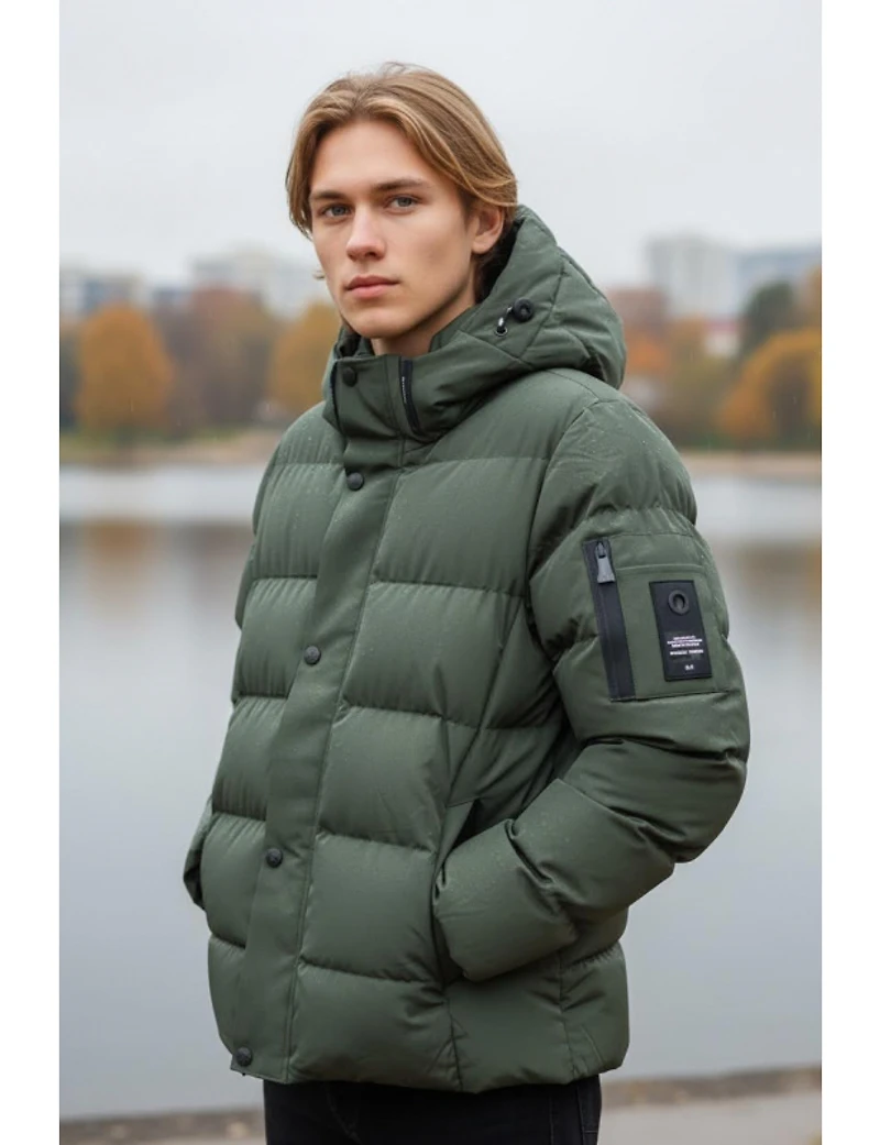 Veste Matelassée avec Ourlet Réglable et Doublure Fausse Fourrure par Point Zero