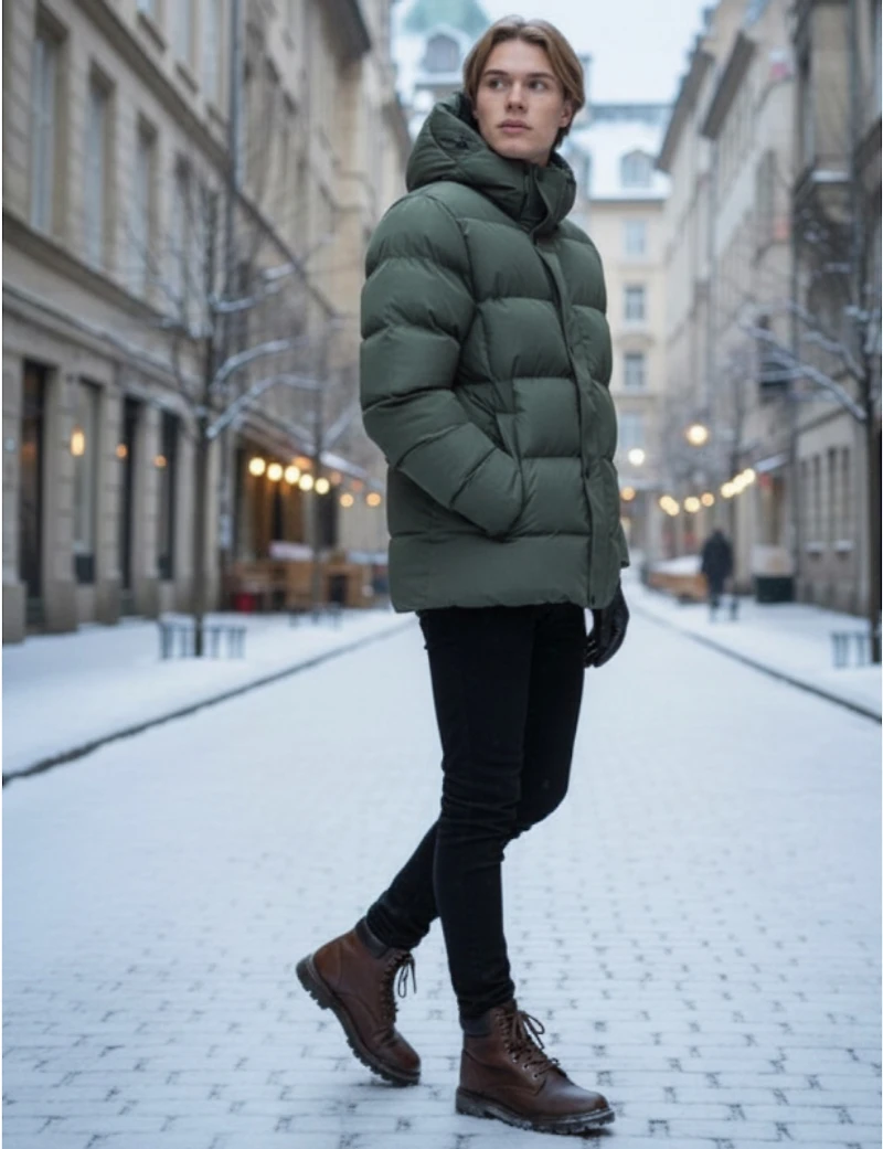 Veste Matelassée avec Ourlet Réglable et Doublure Fausse Fourrure par Point Zero