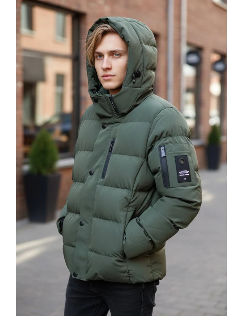 Veste Matelassée avec Ourlet Réglable et Doublure Fausse Fourrure par Point Zero