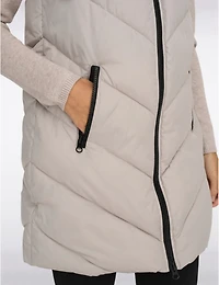 Manteaux | La maison du manteau au Québec Gilet Long Chic Matelassé Sans Manches avec Capuche et Poches Latérales par JDY