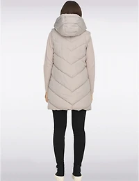 Manteaux | La maison du manteau au Québec Gilet Long Chic Matelassé Sans Manches avec Capuche et Poches Latérales par JDY