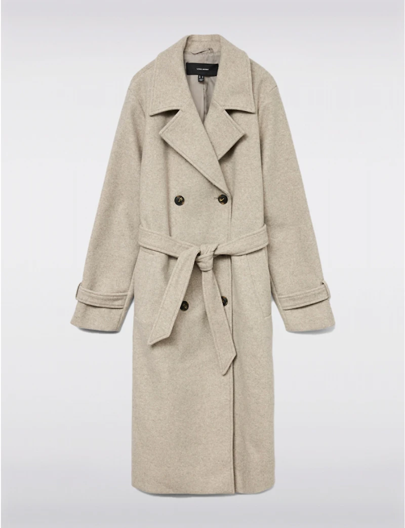 Manteaux | La maison du manteau au Québec Trench Long à Double Boutonnage Ceinture Amovible et Fente Dos par Vero Moda