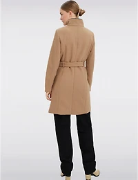 Manteaux | La maison du Manteau au Québec en Laine Mélangée Zippé avec Ceinture & Bordure Noire par Vero Moda