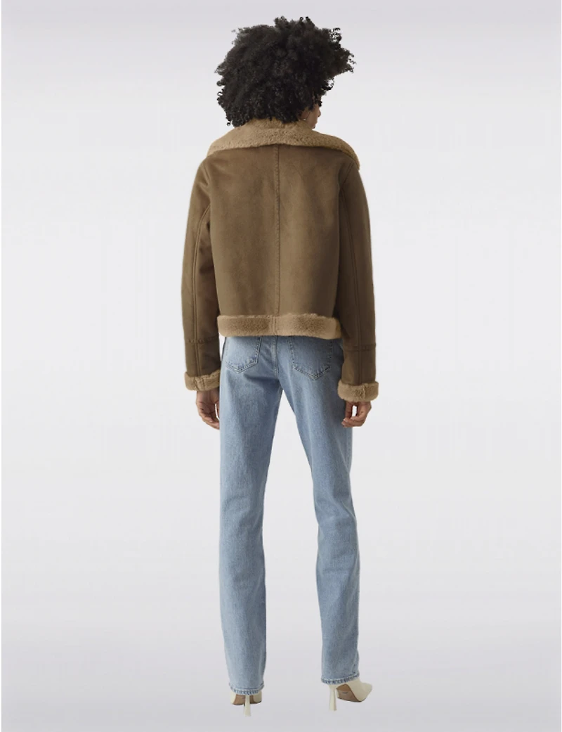 Blouson Moto Suède Fourrure Vero Moda