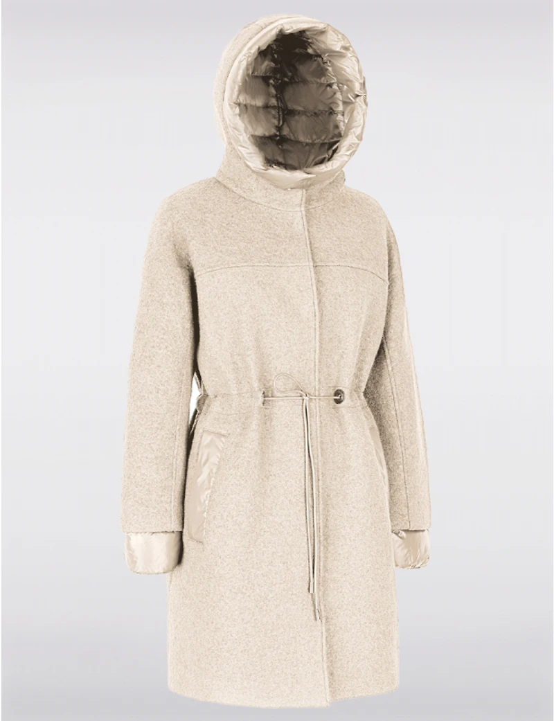 Manteaux | La maison du Manteau au Québec à Capuche en Bouclé Et Matelassées Taille Réglable Par Geox Respira