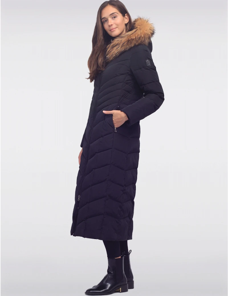 Sokos Doudoune Maxi – Fourrure Véritable (Vente Black Friday)