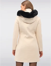 Manteau Élégant Laine Mélangée par Saki
