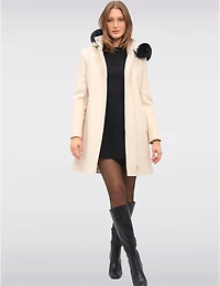 Manteau Élégant Laine Mélangée par Saki