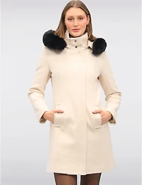 Manteau Élégant Laine Mélangée par Saki