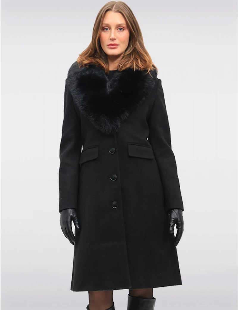 Manteau Mia Laine Mélangée par Saki