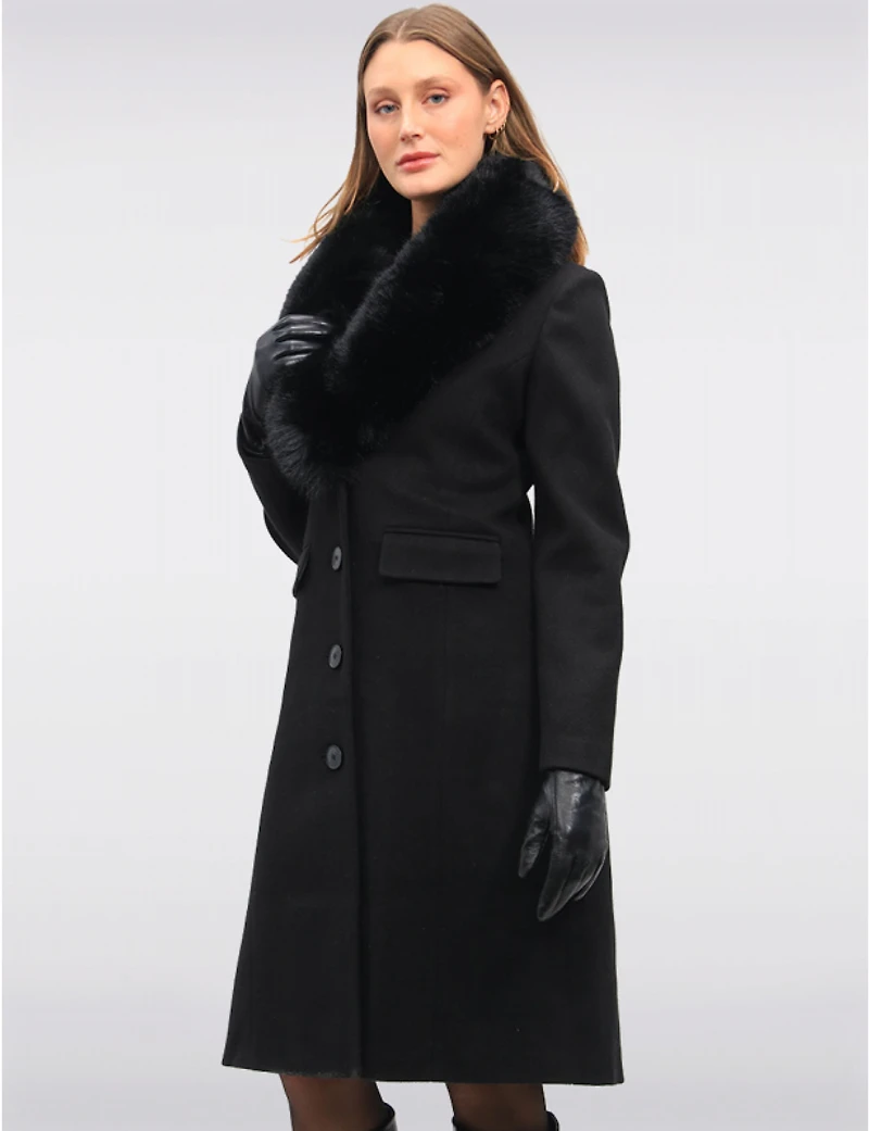 Manteau Mia Laine Mélangée par Saki