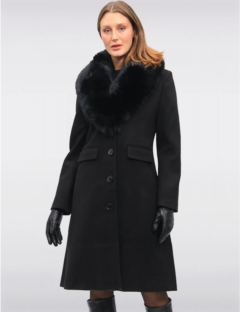 Manteau Mia Laine Mélangée par Saki