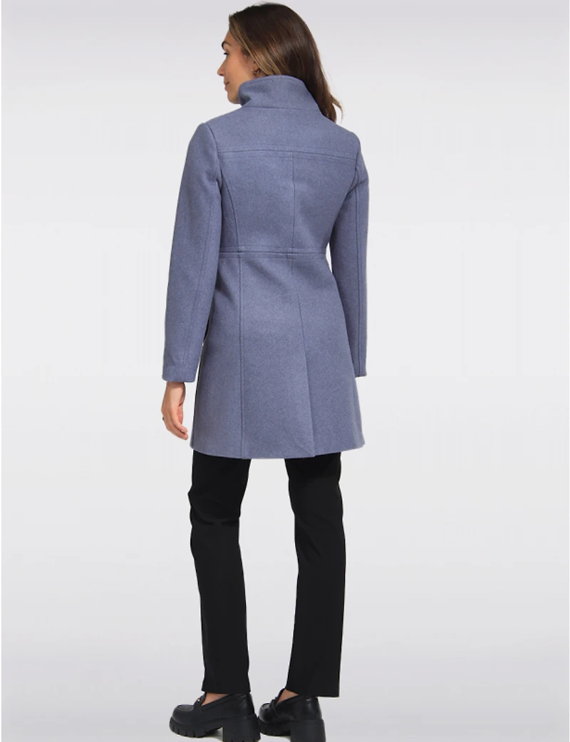 Manteau Laine Simple Boutonnage Saki