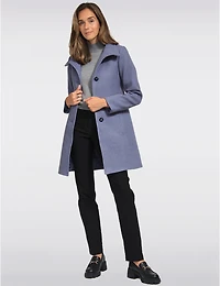 Manteau Laine Simple Boutonnage Saki