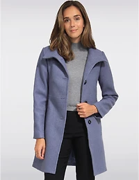 Manteau Laine Simple Boutonnage Saki