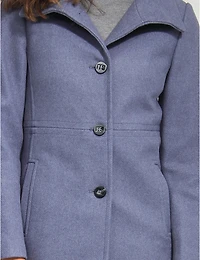 Manteau Laine Simple Boutonnage Saki