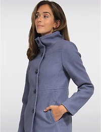 Manteau Laine Simple Boutonnage Saki