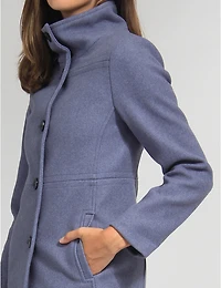 Manteau Laine Simple Boutonnage Saki