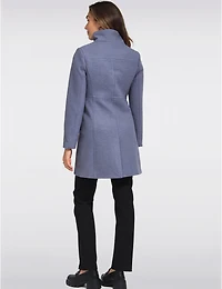 Manteau Laine Simple Boutonnage Saki
