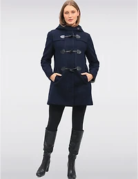 Offres Black Friday : Duffle Laine Saki à Capuche Carreaux