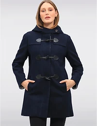 Offres Black Friday : Duffle Laine Saki à Capuche Carreaux