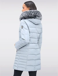 Manteau Long Matelassé Saki à Capuche – Offres Black Friday