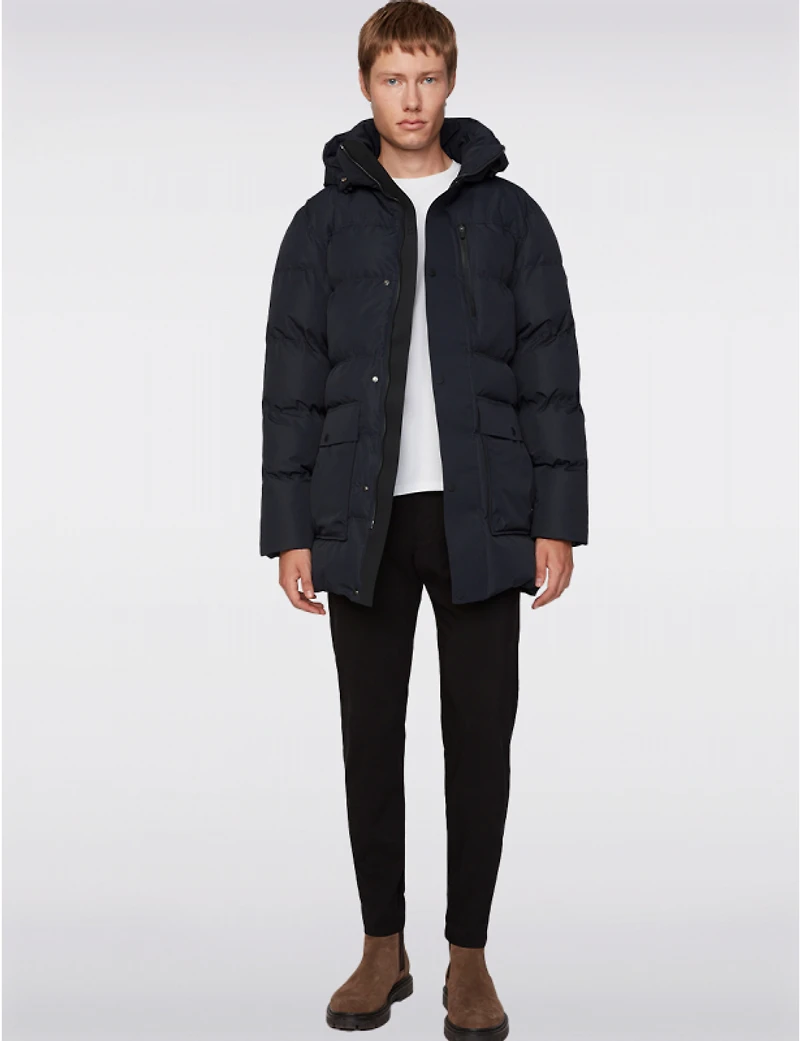 Manteaux | La maison du manteau au Québec Parka Matelassée Recyclée & Coupe-Vent avec Capuchon Amovible par Projek Raw