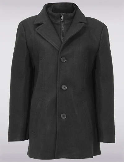 Manteau Laine Simple Boutonnage par Saki