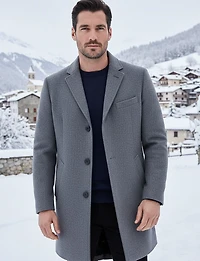 Manteau laine Saki col à cran – Offres Black Friday