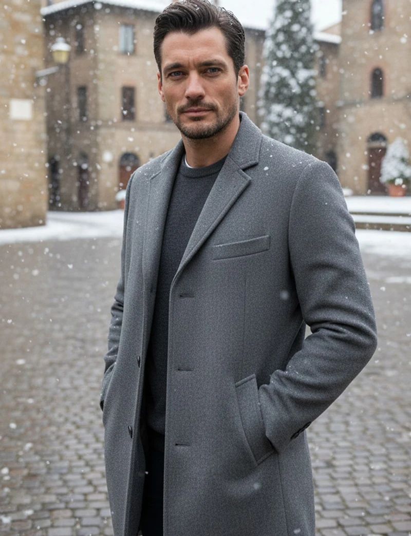 Manteau laine Saki col à cran – Offres Black Friday