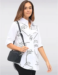Chemise Élégante Imprimé Visage Goa