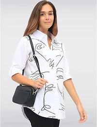 Chemise Élégante Imprimé Visage Goa