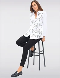 Chemise Élégante Imprimé Visage Goa
