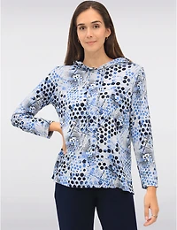 Pull Capuche Bleu Chic Par Perle