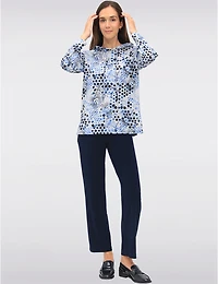 Pull Capuche Bleu Chic Par Perle