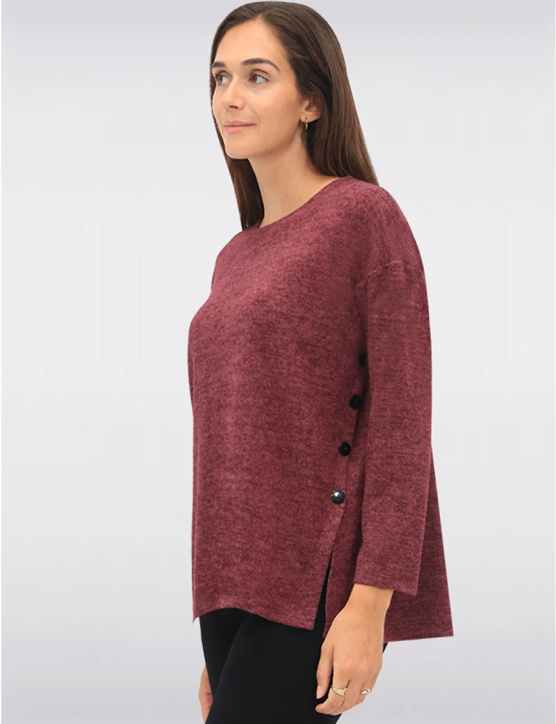 Pull Doux Maille Brossée par Perle