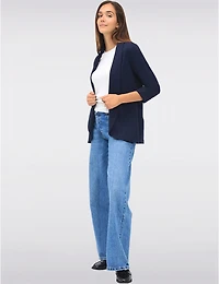 Blazer Manches 3/4 Stretch Perle