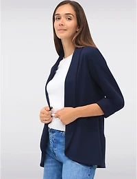 Blazer Manches 3/4 Stretch Perle
