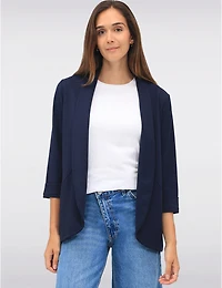 Blazer Manches 3/4 Stretch Perle