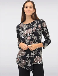 Tunique Tricot Floral Chic par Perle