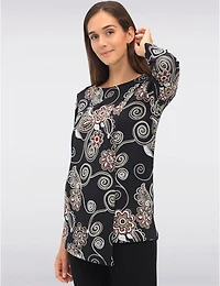 Tunique Tricot Floral Chic par Perle