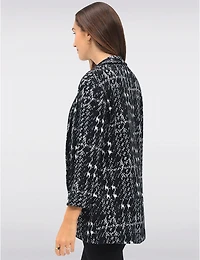 Manteaux | La maison du manteau au Québec Blazer en Jacquard Texturé à Manches 3/4 Retroussées et Ourlet Arrondi par Perle