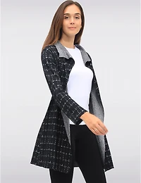 Manteaux | La maison du manteau au Québec Cardigan Fluide à Devant Drapé en Jacquard Texturé et Manches Longues par Perle